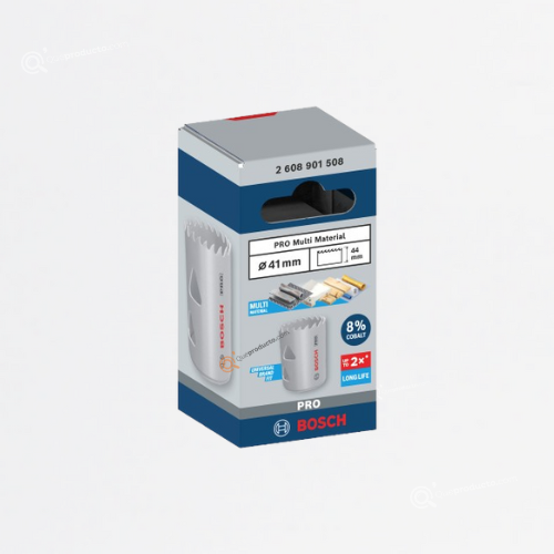 Sierra copa PRO Bimetalica, Cobalto 8%, 41 mm, 1-5/8", Ref 2608901508, Marca Bosch (En Stock)