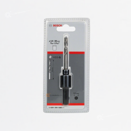 Mandril Para Sierras Copa 9/16" a 1-3/16" Encastre Hexagonal 9,5mm, Ref 2609.390.588-000, Marca Bosch (En Stock)