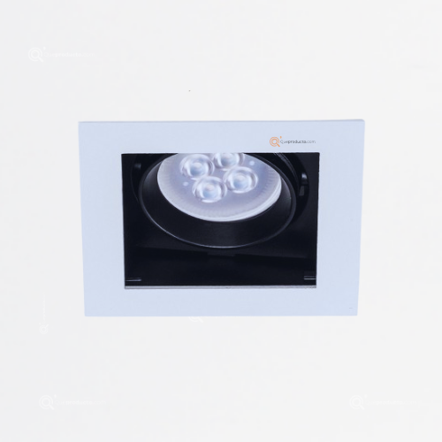 Chasis Bala MR16 SQ ALICANTE Blanca Max 50W, base Sugerida GU10, Ref 60YD4001MVB, Marca Tecnolite (Bajo Pedido)