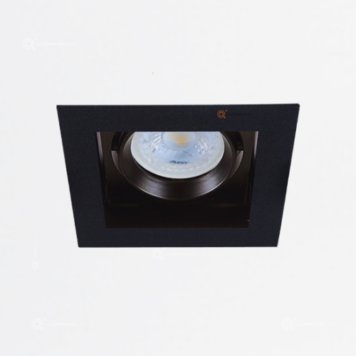 Chasis Bala MR16 SQ ALICANTE Negra Max 50W, base Sugerida GU10, Ref 60YD4001MVN, Marca Tecnolite (Bajo Pedido)