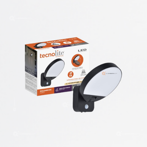 LED Aplique Muro Solar ILIAKO, 8.5W, 3000K, 450 lm, IP44, Ref 8SOLLED48DC30N, Marca Tecnolite (Bajo Pedido)