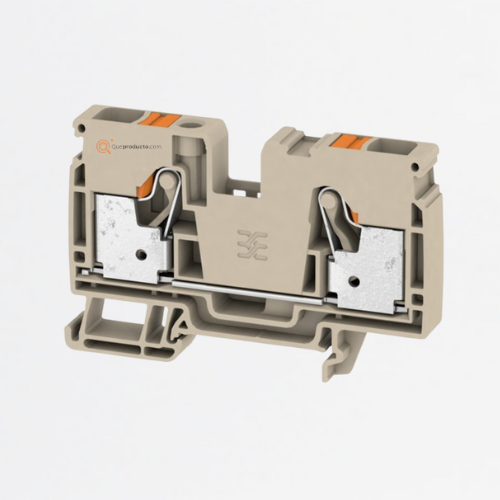 Borne de paso, PUSH IN, A2C 10 mm², 1000 V, 57 A, Beige oscuro, Ref 2490360000, Marca WeidMüller (Bajo Pedido)