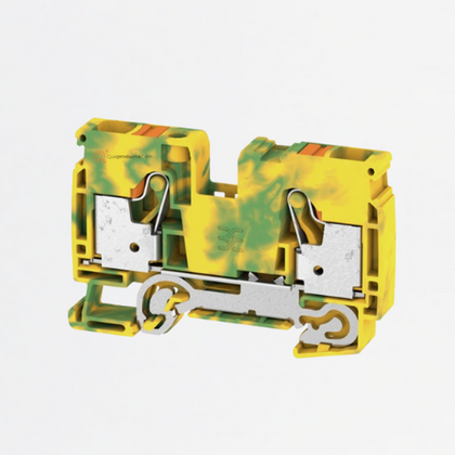 Borne de tierra, PUSH IN, A2C 10 mm², Verde/amarillo, Ref 2490440000, Marca WeidMüller (O)