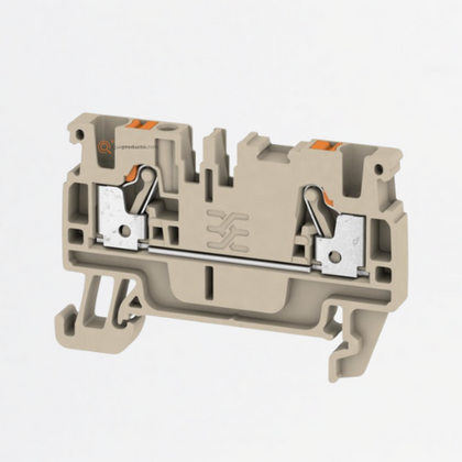 Borne de paso, PUSH IN, A2C 2.5 mm², 800 V, 24 A, Beige oscuro, Ref 1521850000, Marca WeidMüller (O)