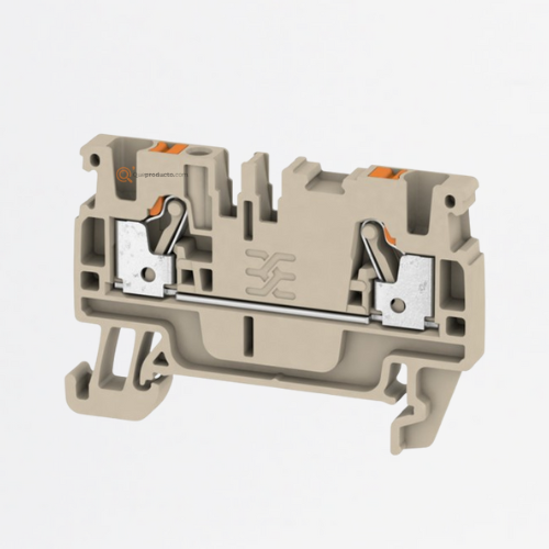 Borne de paso, PUSH IN, A2C 2.5 mm², 800 V, 24 A, Beige oscuro, Ref 1521850000, Marca WeidMüller (Bajo Pedido)