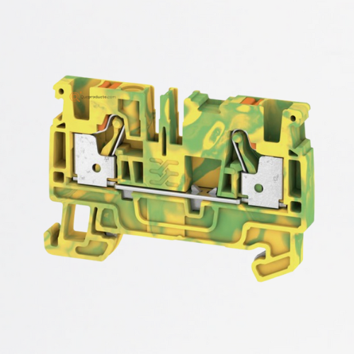 Borne de tierra, PUSH IN, A2C 4 mm², Verde/amarillo, Ref 2051360000, Marca WeidMüller (Bajo Pedido)