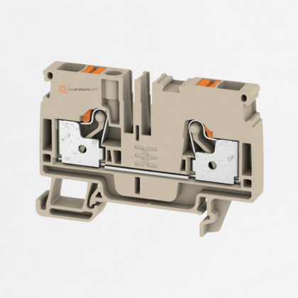 Borne de paso, PUSH IN, A2C 6 mm², 800 V, 41 A, Beige oscuro, Ref 1992110000, Marca WeidMüller (O)