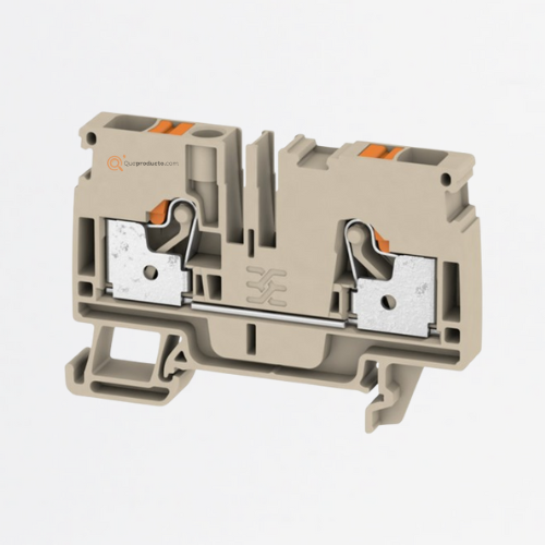 Borne de paso, PUSH IN, A2C 6 mm², 800 V, 41 A, Beige oscuro, Ref 1992110000, Marca WeidMüller (Bajo Pedido)