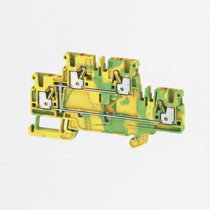 Borne de tierra, PUSH IN, A2T PE 2.5mm², 800V, Verde/amarillo, Ref 1547680000, Marca WeidMüller (O)