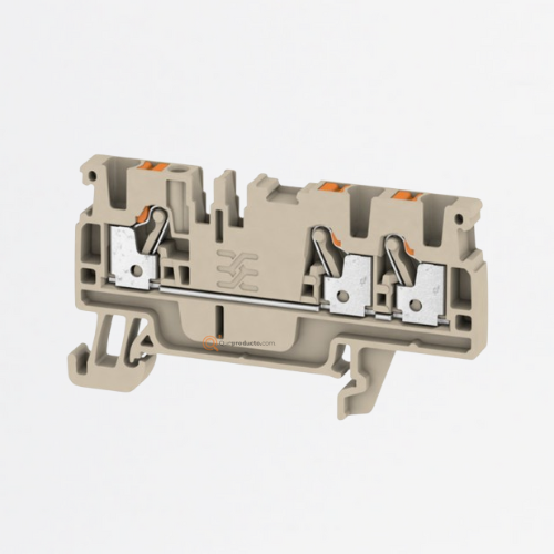 Borne de paso, PUSH IN, A3C 2.5 mm², 800 V, 24 A, Beige oscuro, Ref 1521740000, Marca WeidMüller (Bajo Pedido)