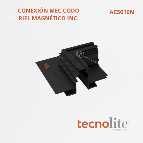 Accesorio Conexión Riel Magnético, Codo Incrustar, Ref AC5610N, Marca Construlita (Bajo Pedido)