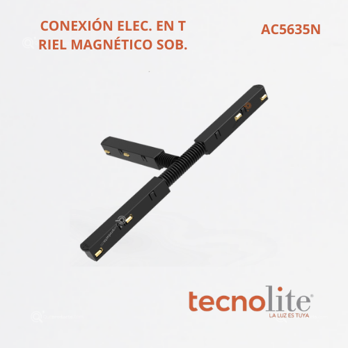 Accesorio Interconexión Elec Riel Magnético, En T, 48VD, Ref AC5635N, Marca Construlita (Bajo Pedido)