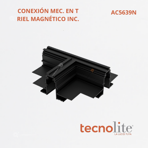 Accesorio Conexión Mecánica Riel Magnético Incrustar, En T, Ref AC5639N, Marca Construlita (Bajo Pedido)