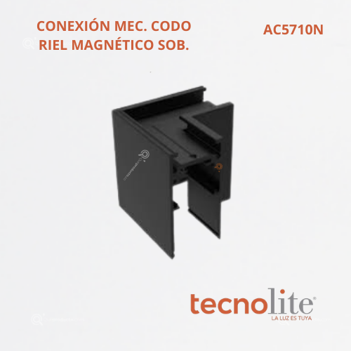 Accesorio Conexión Riel Magnético, Codo Sobre Poner, Ref AC5710N, Marca Construlita (Bajo Pedido)