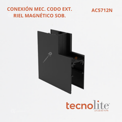 Accesorio Conexión Riel Magnético, Codo Externo Sobre Poner, Ref AC5712N, Marca Construlita (Bajo Pedido)