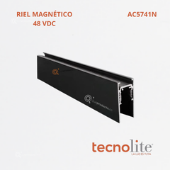Riel Magnético 1m descolgar/sobre poner Negro, 48VCD, Ref AC5741N, Marca Construlita (Bajo Pedido)