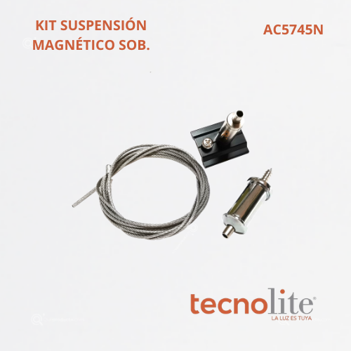 Kit Supensión Riel Magnético Sobre Poner, Ref AC5745, Marca Construlita (Bajo Pedido)