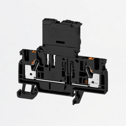 Borne portafusibles, PUSH IN, AFS 4 mm², 400 V, 6.3 A, negro, Ref 2429870000, Marca WeidMüller (O)