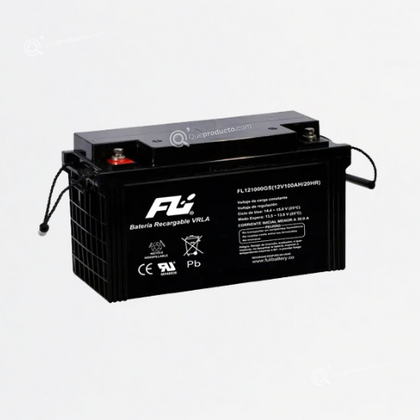 Batería FULI Sellada Libre Mantenimiento, 12V-100Ah, Ref CEBAT-7226, Marca Powest (O)