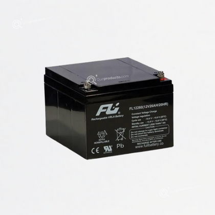 Batería FULI Sellada Libre Mantenimiento, 12V-26Ah, Ref CEBAT-7223, Marca Powest (O)