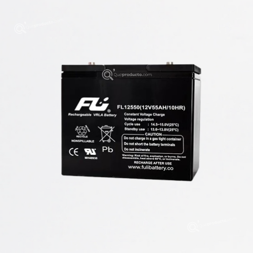 Batería FULI Sellada Libre Mantenimiento, 12V-55Ah, Ref CEBAT-7224, Marca Powest (Bajo Pedido)
