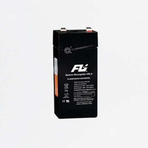 Batería FULI Sellada Libre Mantenimiento, 4V-4Ah, Ref CEBAT-7566, Marca Powest (Bajo Pedido)