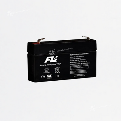Batería FULI Sellada Libre Mantenimiento, 6V-1.2Ah, Ref CEBAT-7239, Marca Powest (O)