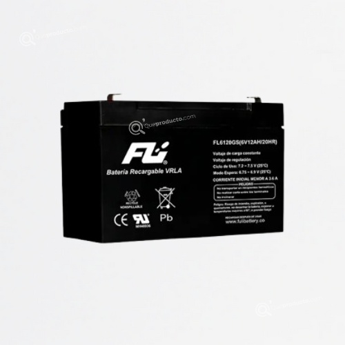 Batería FULI Sellada Libre Mantenimiento, 6V-12Ah, Ref CEBAT-7243, Marca Powest (O)