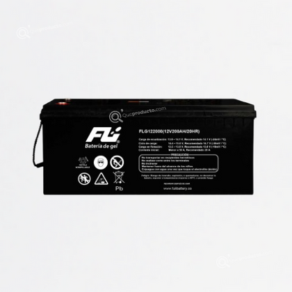 Batería FULI GEL Ciclo Profundo, 12V-200Ah, Ref CEBAT-7629, Marca Powest (O)