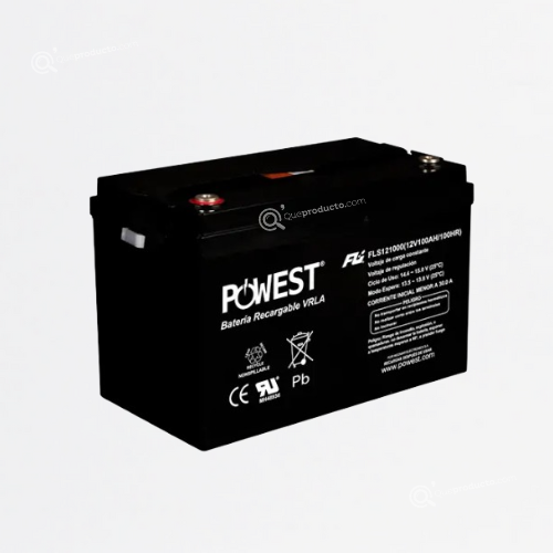 Batería FULI Solar AGM 12v-100Ah, Ref CEBAT-7574, Marca Powest (O)