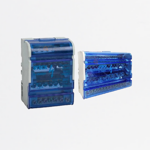 Bloque de Distribución SMD 4P 7 Conexiones 125A 20kA, Ref SDM9907, Marca Steck (Bajo Pedido)