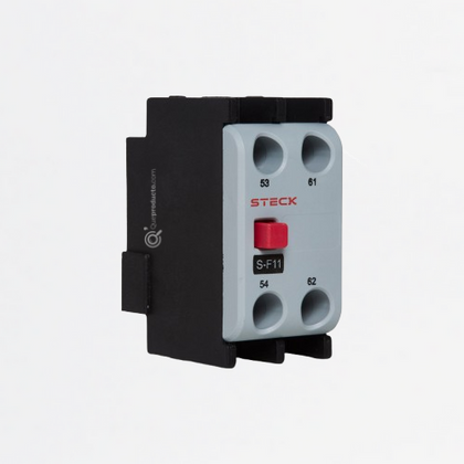 Bloque Contactos Auxiliares 1NA+1NC FRONTAL Para Contactor, Ref SF11, Marca Steck