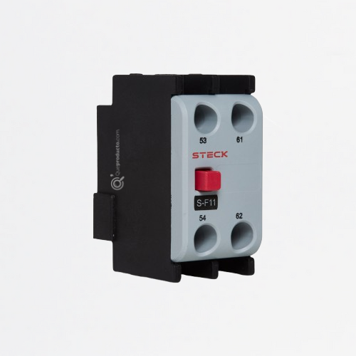 Bloque Contactos Auxiliares 1NA+1NC FRONTAL Para Contactor, Ref SF11, Marca Steck (En Stock)