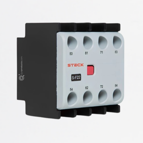 Bloque Contactos Auxiliares 2NA+2NC FRONTAL Para Contactor, Ref SF22, Marca Steck (En Stock)