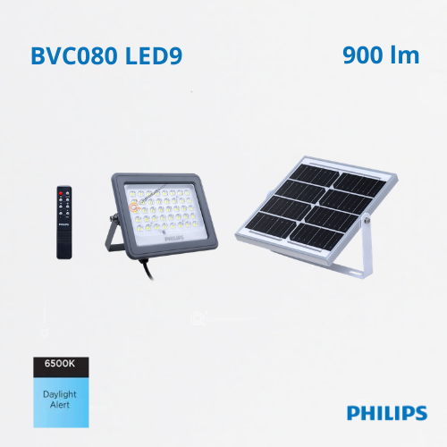 LED Reflector Solar BVC080 LED9, 6500K, 900 lm, IP65, Ref 911401883002, Marca Philips (En Stock)