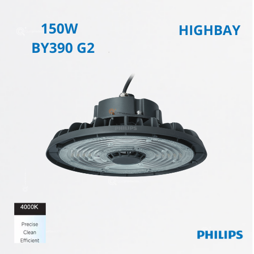 LED HighBay WB BY320 150W, 4000K, 21000 lm, IP65, 100-277V, Ref 911401885985, Marca Philips (En Stock)