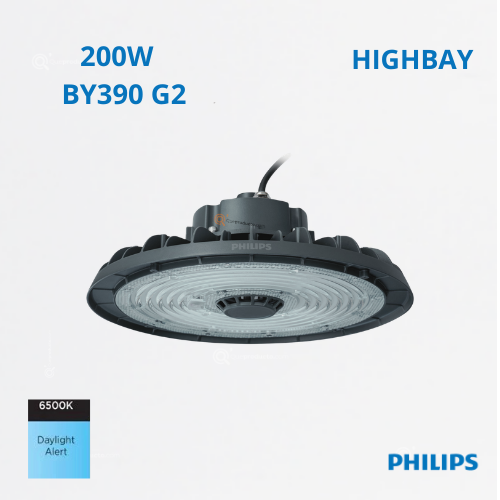LED HighBay WB BY320 200W, 6500K, 28000 lm, IP65, 100-277V, Ref 911401886385, Marca Philips (En Stock)