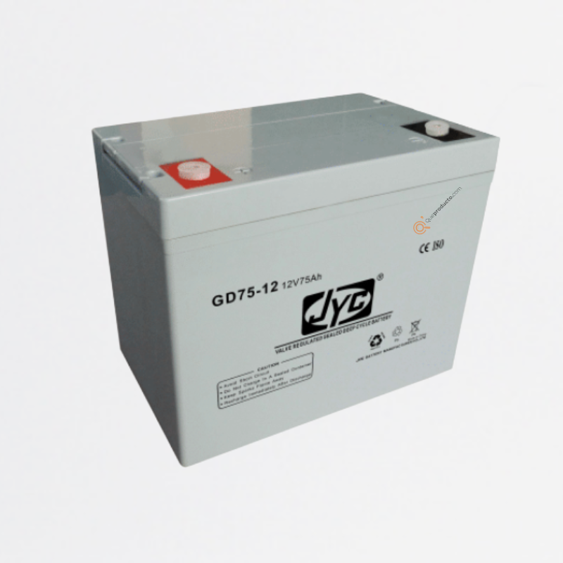 Batería AGM Cap. Nominal 75AH, Tensión Vout 12V, C. Profundo, Ref PRO05BAT075H12V, Marca JYC (O)