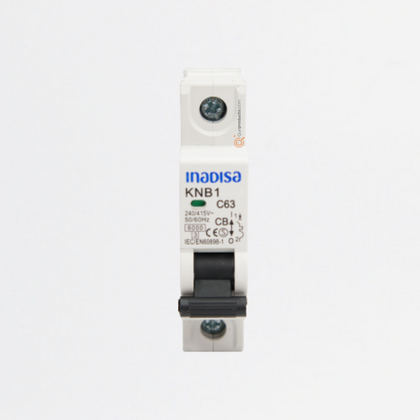 Interruptor Breaker R. DIN 32A 1P, 120-240VAc, Curva C 6kA, Ref I1P322AD, Marca Inadisa