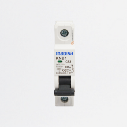 Interruptor Breaker R. DIN 50A 1P, 120-240VAc, Curva C 6kA, Ref I1P502AD, Marca Inadisa (S)
