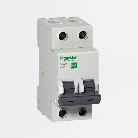 Interruptor Breaker termomagnético Easy9 2P 63A curva C, Ref EZ9F56263, Marca Schneider (En Stock)