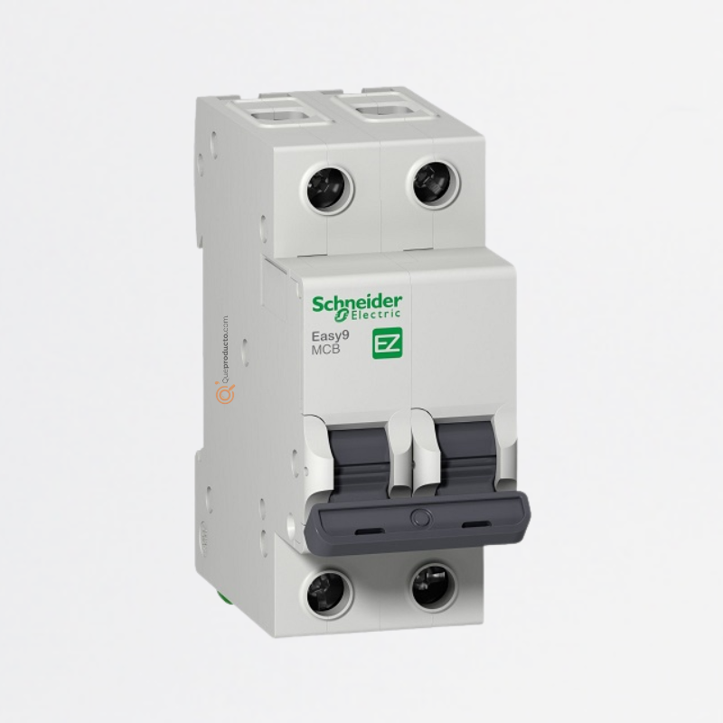 Interruptor Breaker termomagnético Easy9 2P 20A curva C, Ref EZ9F56220, Marca Schneider (Bajo Pedido)
