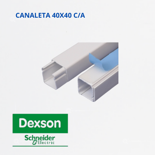 Canaleta Blanca 40x40 Con Adhesivo, Ref DXN10191, Marca Dexson (Bajo Pedido)