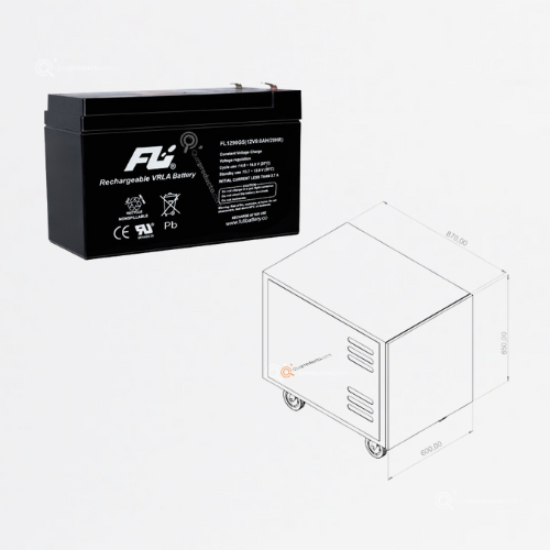 Banco de Baterías 3KVA, 14 min, Para UPS NUOLT-7283, Banco Interno, Ref CEBBAT-728314, Marca Powest (Bajo Pedido)