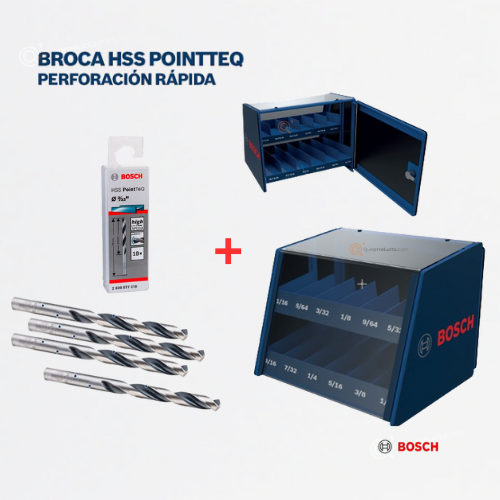 Combo Exhibidor Boquero Caja+Brocas, Ref 6082A0008H-PMTKT01237, Marca Bosch (Bajo Pedido)