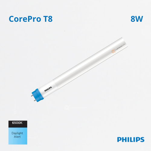 LED COREPRO Tubo 1E T8 600mm, 8W, 6500K, 800 lm, Ref 929003534511, Marca Philips (Bajo Pedido)