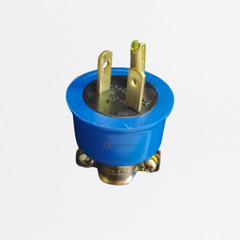 Clavija Indus. Pata Cruzada 20A Con Polo a Tierra Azul, 120-250V, IP20, Ref FC-8, Marca Kontiki (S)