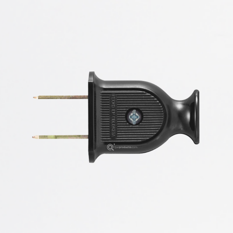 Clavija Plana Polarizada 20A Negra, 240V, Ref 00292P, Marca EXE (S)
