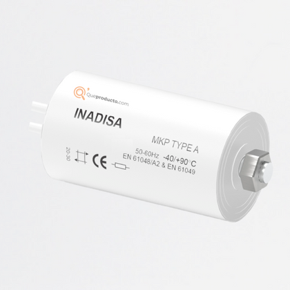 Condensador 12uF Seco, 2X18 AWG, 330Vac, Ref C12312, Marca Inadisa (O)