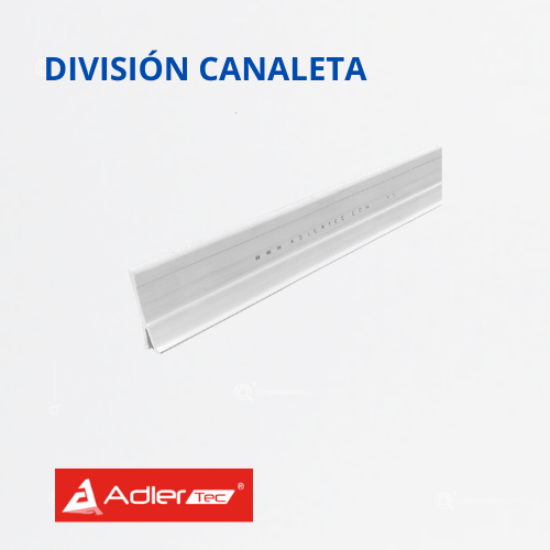Separador Canaleta Blanco 100x45, CajaX48 UN, Ref C100X45-DIV, Marca Adler(Bajo Pedido)